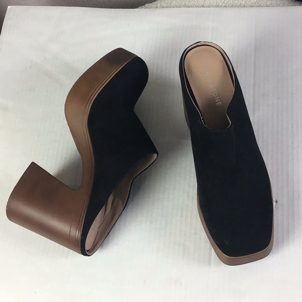 Sun + Stone Sierraa Slip-On Platform Mule Pumps for Macy's Black Size  Size 11 - Picture 2 of 11